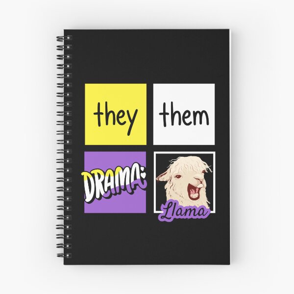 Item preview, Drama Llama Nonbinary Flag Squares They Them Pronouns designed and sold by ontrendshirts.