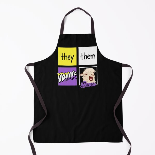 Item preview, Drama Llama Nonbinary Flag Squares They Them Pronouns designed and sold by ontrendshirts.