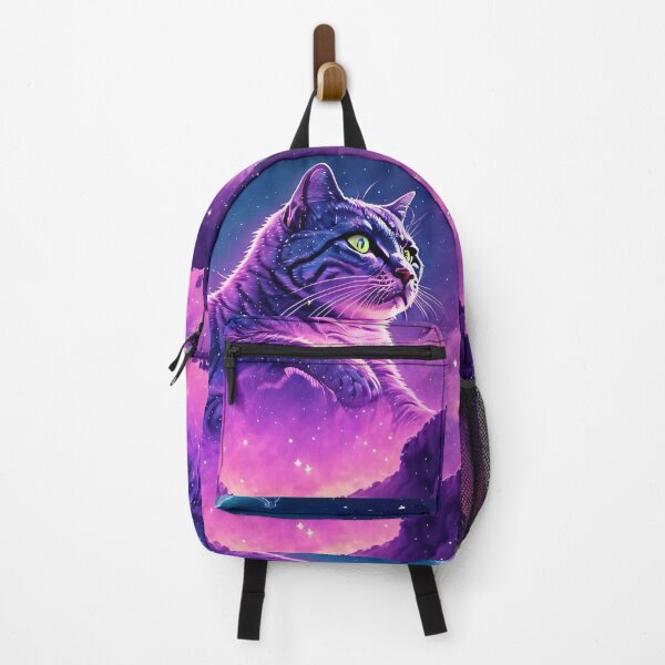 Item preview, Vaporwave Chonky Cat in Outer Space: Retro-Futuristic Landscape designed and sold by cocomikozza.