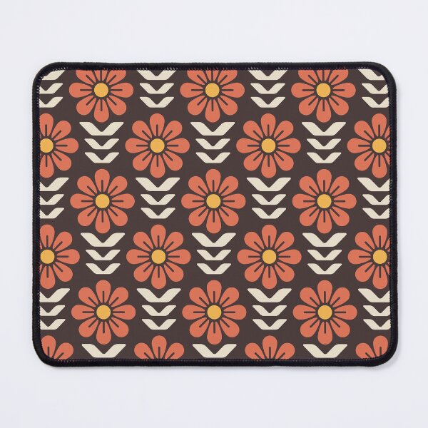Item preview, KF 0030 C - Retro Vintage Daisy Flowers Minimalist 70s Modern Geometric Floral Pattern designed and sold by KhakiFinch.