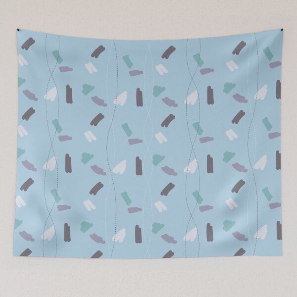 Item preview, Abstract design, Simple stiches in blue designed and sold by DaniUK.