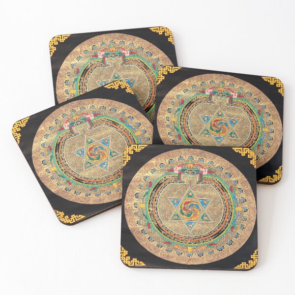 Item preview, Mandala 158 Gold Tibetan Buddhist Om Mandala designed and sold by GuyBlank.