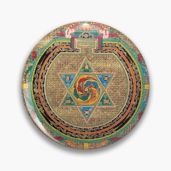 Item preview, Mandala 158 Gold Tibetan Buddhist Om Mandala designed and sold by GuyBlank.