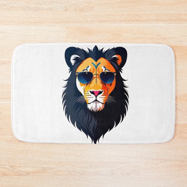 Item preview, Cool lion with black mane in sunglasses  designed and sold by Harmonysens.