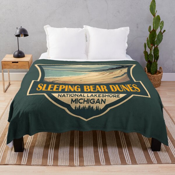 Item preview, Sleeping Bear Dunes National Lakeshore Travel Retro Badge designed and sold by KrisSidDesigns.