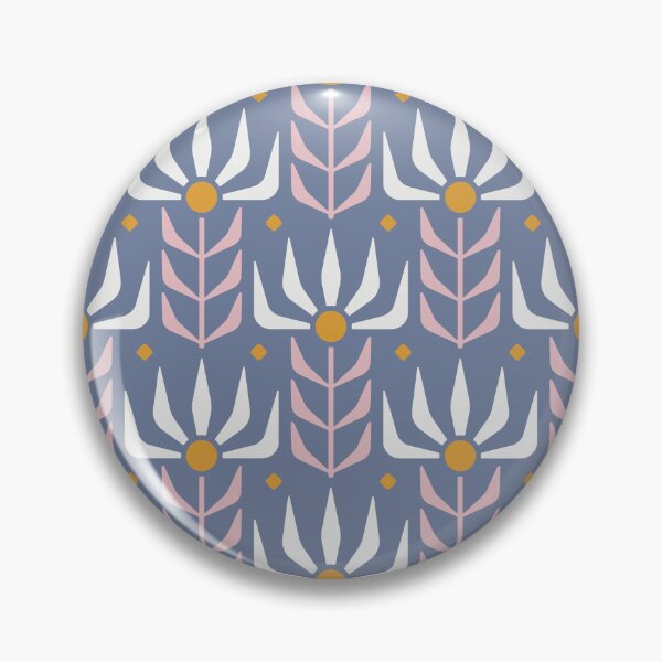 Item preview, KF 0031 F - Retro Vintage Flowers Minimalist 70s Modern Geometric Floral Pattern designed and sold by KhakiFinch.