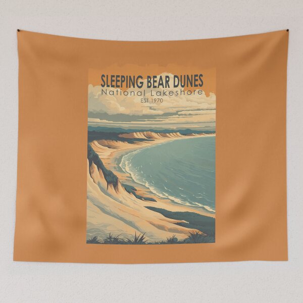 Item preview, Sleeping Bear Dunes National Lakeshore Travel Art Vintage designed and sold by KrisSidDesigns.