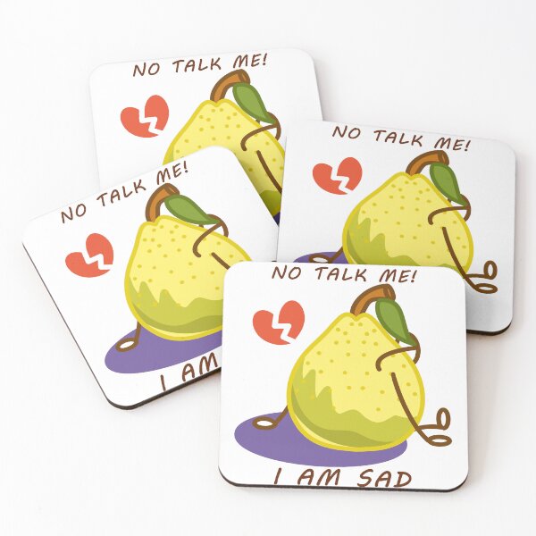 Item preview,  Sad Pear, Yellow Pear, No talk me designed and sold by Lychee Design.