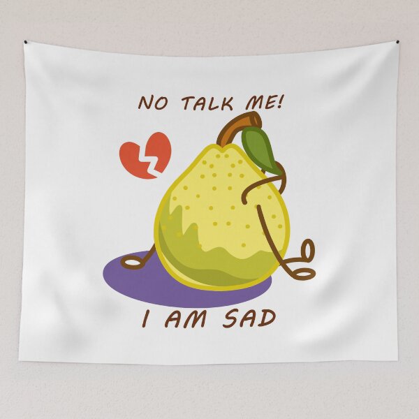 Item preview,  Sad Pear, Yellow Pear, No talk me designed and sold by Lychee Design.