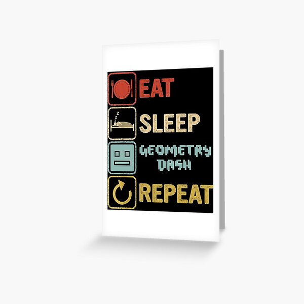 Item preview, funny eat sleep geometry dash repeat retro vintage, geometry dash Dad Gift, Fathers Day, kids Birthd designed and sold by layne-miyok.