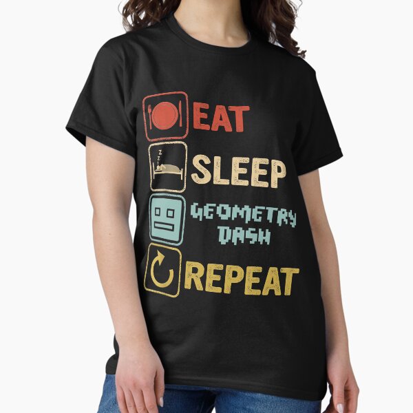 Item preview, funny eat sleep geometry dash repeat retro vintage, geometry dash Dad Gift, Fathers Day, kids Birthd designed and sold by layne-miyok.