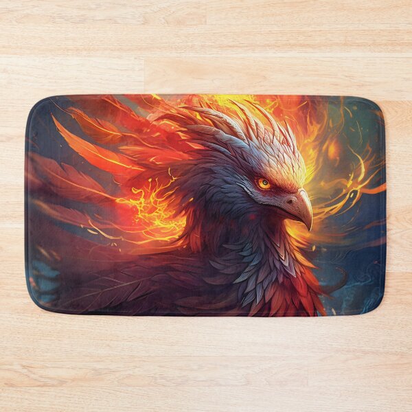Item preview, Fiery Rebirth: The Mystical Power of the Phoenix in a Fire Illustration designed and sold by InsaneLEDP.