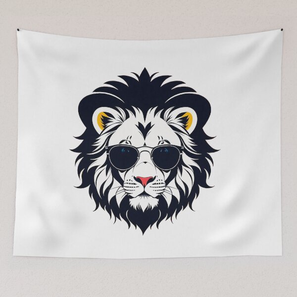 Item preview,  Cool lion with black mane in sunglasses  designed and sold by Harmonysens.