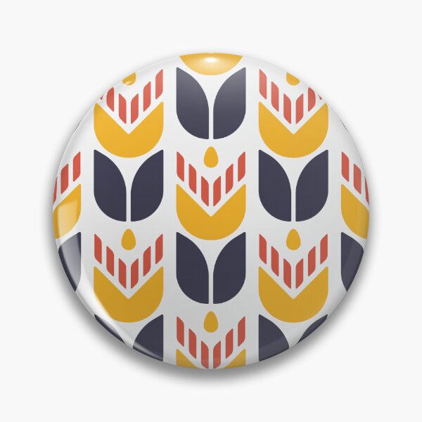 Item preview, KF 0032 F - Retro Vintage Tulip Flowers Minimalist 70s Modern Geometric Floral Pattern designed and sold by KhakiFinch.