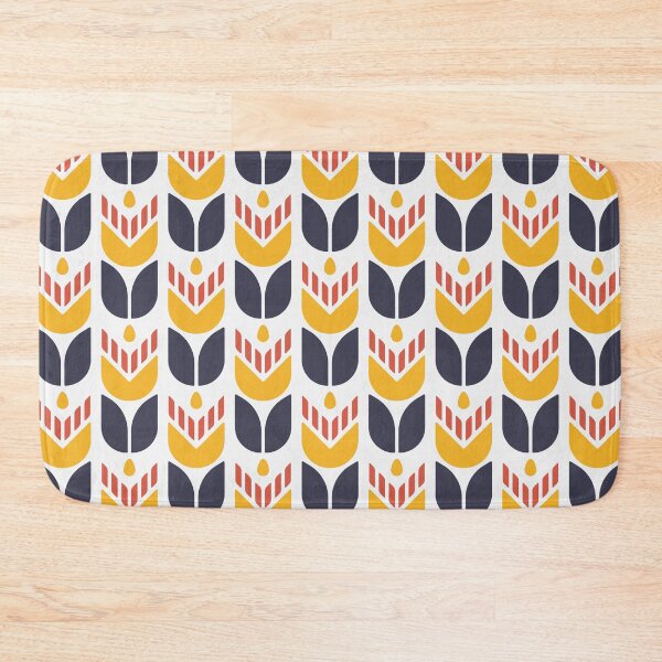 Item preview, KF 0032 F - Retro Vintage Tulip Flowers Minimalist 70s Modern Geometric Floral Pattern designed and sold by KhakiFinch.