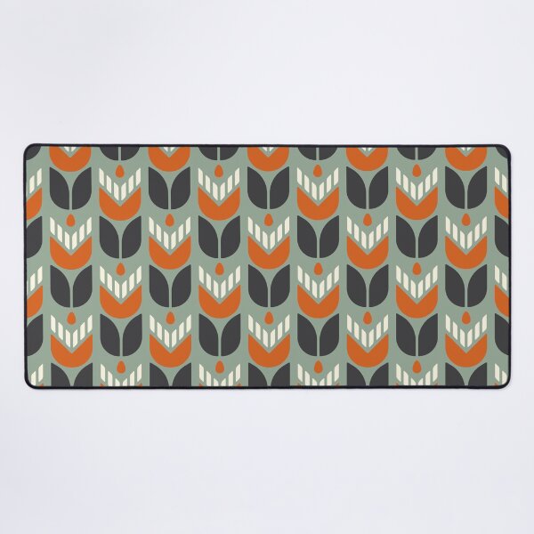 Artikelvorschau, KF 0032 G - Retro Vintage Tulip Flowers Minimalist 70s Modern Geometric Floral Pattern entworfen und verkauft von KhakiFinch.