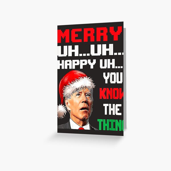 Item preview, Merry Uh Uh Christmas Funny Joe Biden Santa Confused Xmas  designed and sold by PeggyBookman.