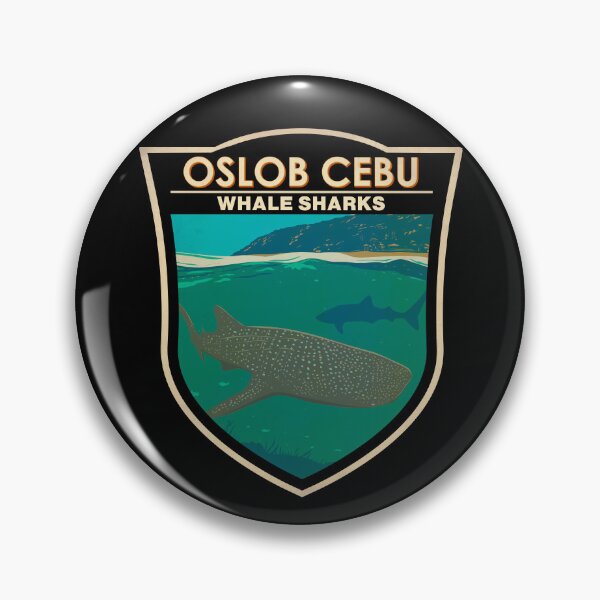 Item preview, Oslob Cebu Philippines Whale Shark Travel Badge designed and sold by KrisSidDesigns.
