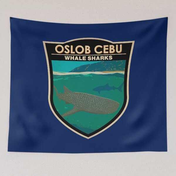 Item preview, Oslob Cebu Philippines Whale Shark Travel Badge designed and sold by KrisSidDesigns.