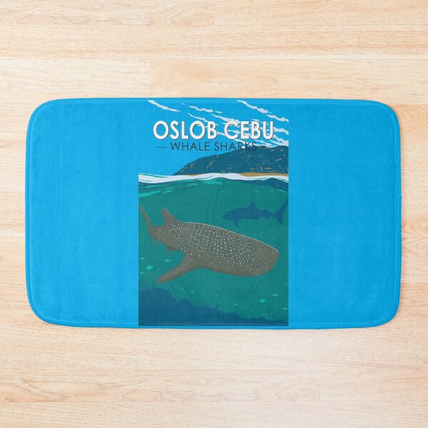 Item preview, Oslob Cebu Philippines Whale Shark Travel Art Vintage designed and sold by KrisSidDesigns.