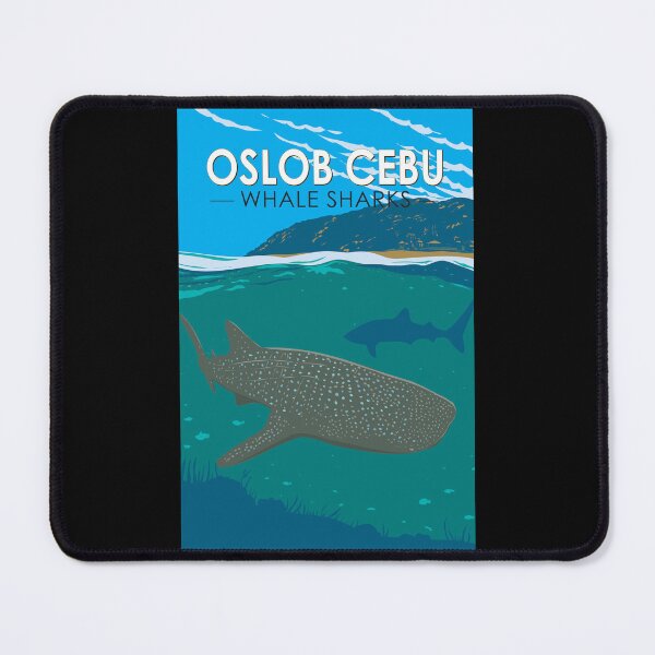 Item preview, Oslob Cebu Philippines Whale Shark Travel Art Vintage designed and sold by KrisSidDesigns.