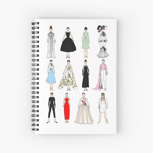 Outfits of Audrey Fashion Spiral Notebook