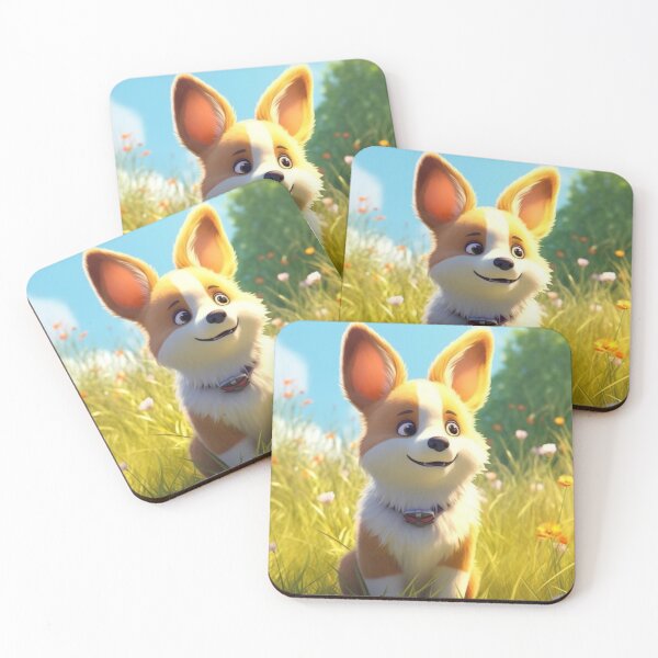 Item preview, Cute corgi dog in pixar style designed and sold by ink-and-Design.