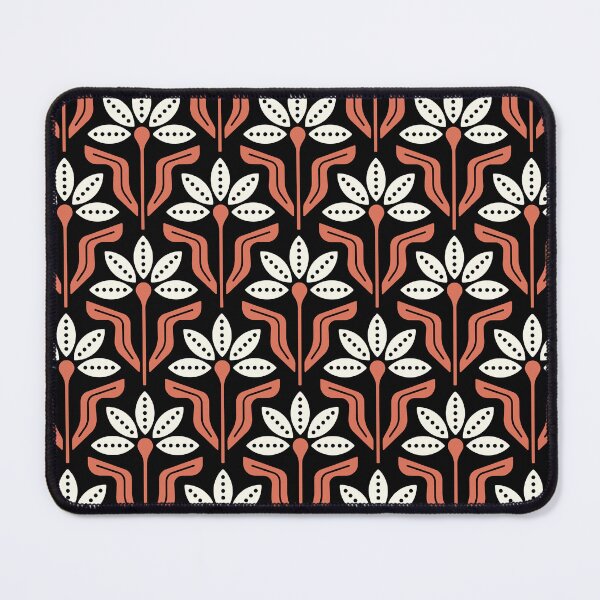 Item preview, KF 0033 F - Retro Vintage Flowers Minimalist 70s Modern Geometric Floral Pattern designed and sold by KhakiFinch.