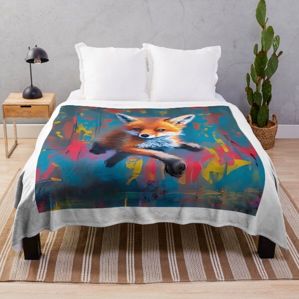 Item preview, Baby Fox in Multicolour Graffiti designed and sold by Faunify.