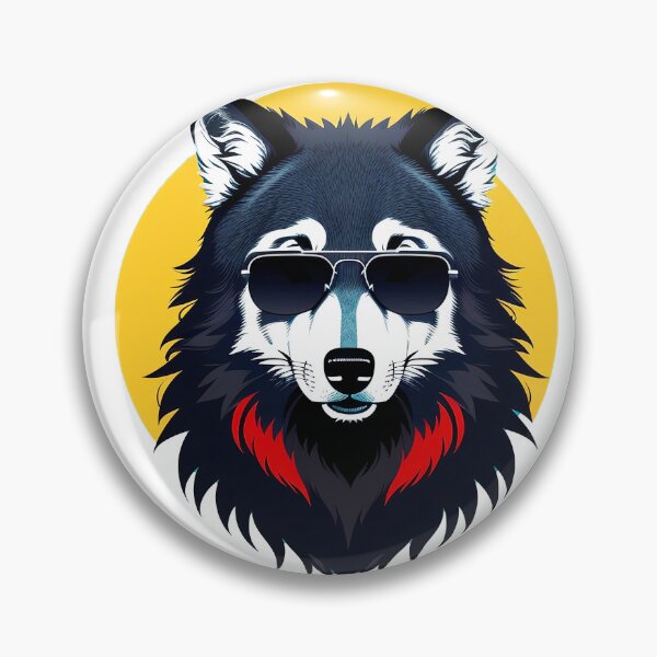 Item preview, Cool wolf personage in sunglasses in flat style designed and sold by Harmonysens.