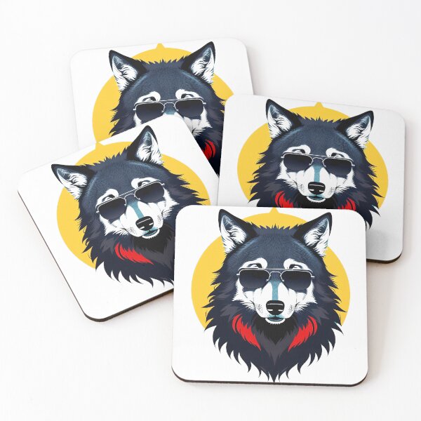 Item preview, Cool wolf personage in sunglasses in flat style designed and sold by Harmonysens.