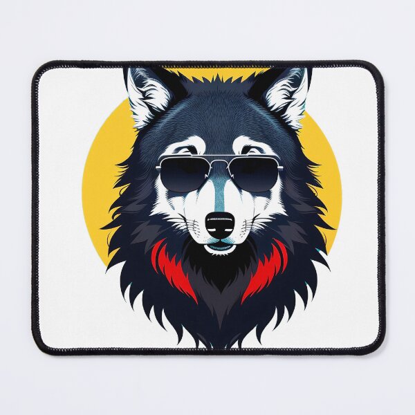 Item preview, Cool wolf personage in sunglasses in flat style designed and sold by Harmonysens.