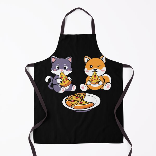 Item preview, Funny Cat and Dog Eating Pizza - Graphic For Pizza Fans, Kids and Adults designed and sold by Dungeon-Heaven.