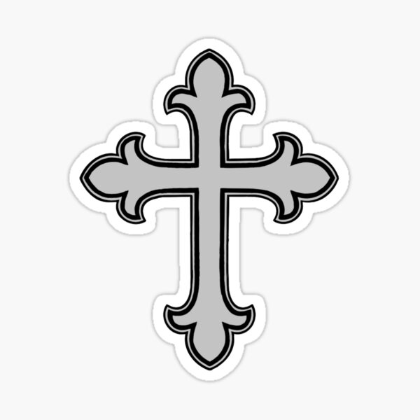 Chrome Cross' Sticker