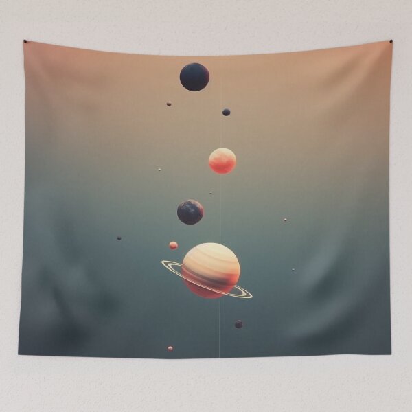 Item preview, beautiful minimalistic cosmos and celestrial bodies defying gravity designed and sold by ink-and-Design.