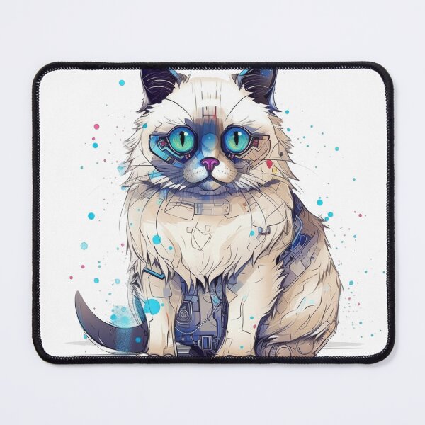 Item preview, BirmanTech: Futuristic High-Tech Cat Breed for Trendy Lovers designed and sold by DooodleGod.