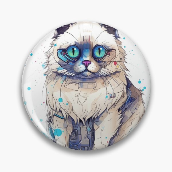 Item preview, BirmanTech: Futuristic High-Tech Cat Breed for Trendy Lovers designed and sold by DooodleGod.