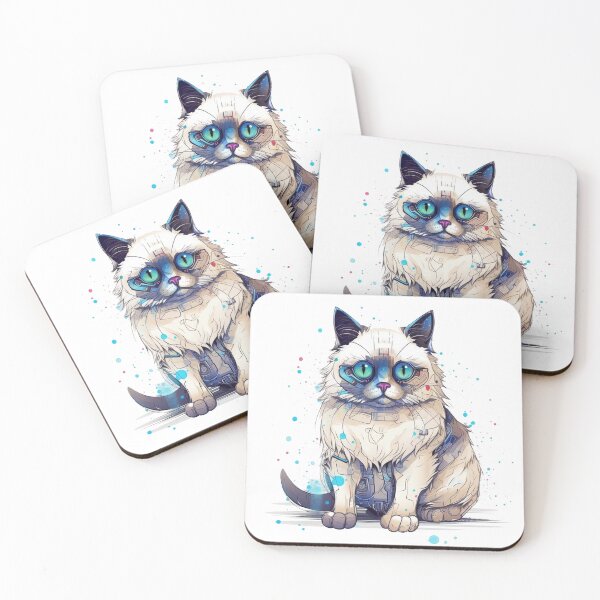 Item preview, BirmanTech: Futuristic High-Tech Cat Breed for Trendy Lovers designed and sold by DooodleGod.