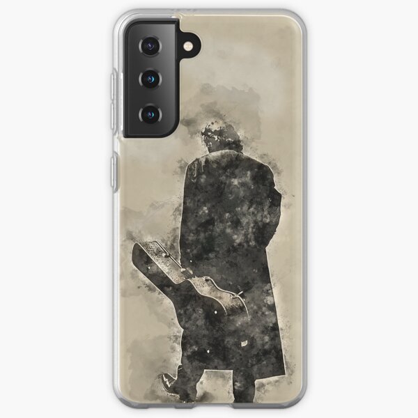 Johnny Cash Man en noir Coque souple Samsung Galaxy