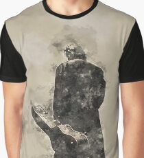 Johnny Cash Man in Black Graphic T-Shirt