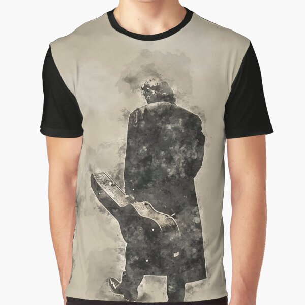Johnny Cash Man in Black Graphic T-Shirt