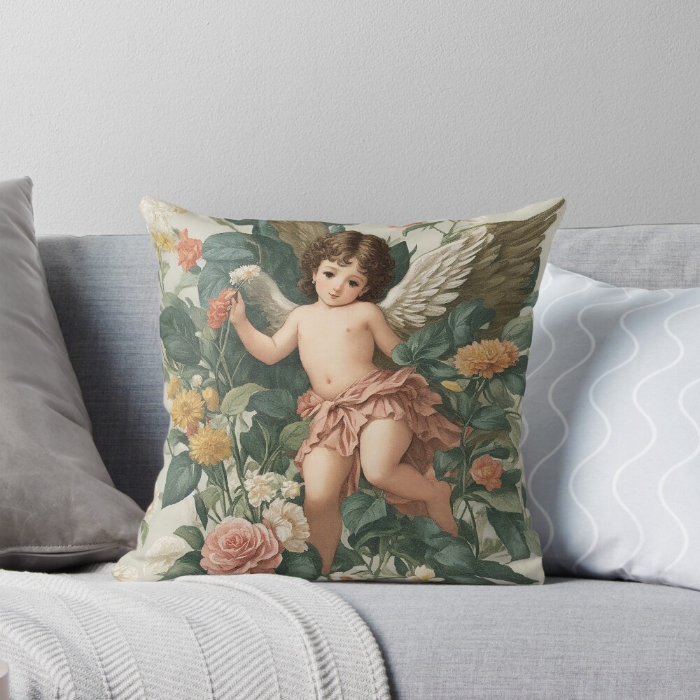 Cherub Angel Beauty of Natural Flower Garden iPhone Case