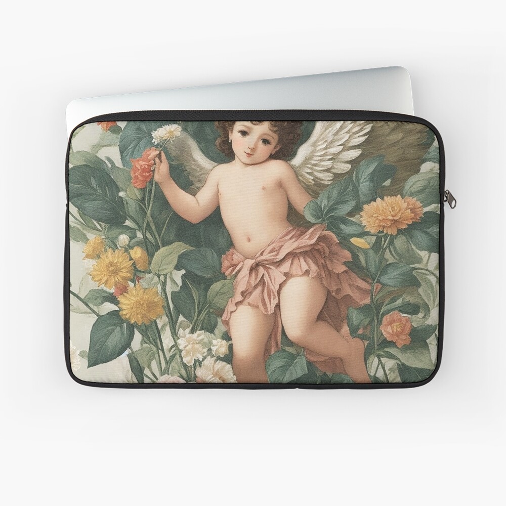 Cherub Angel Beauty of Natural Flower Garden iPhone Case