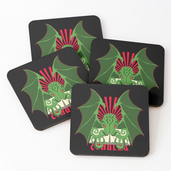 Item preview, Cthulhu holding a Book | Lovecraft illustration designed and sold by ProdbyNiECO.