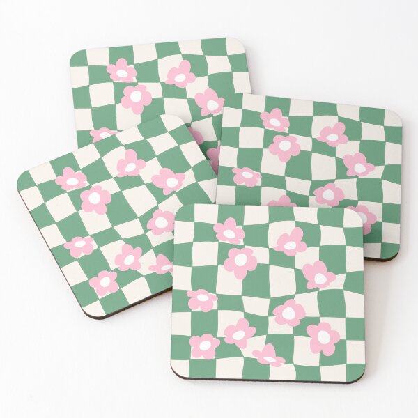 Item preview, Y2K AESTHETIC Pattern, Retro PAttern, y2k flowers , checkered pattern designed and sold by RosieArtGallery.