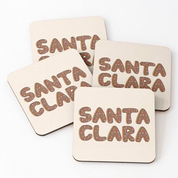 Item preview, Santa Clara citie of California word Shaped Like Chocolate Donuts  designed and sold by DonutsWords.