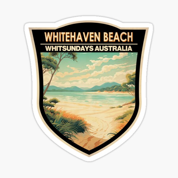 Item preview, Whitehaven Beach Whitsundays Australia Travel Badge designed and sold by KrisSidDesigns.