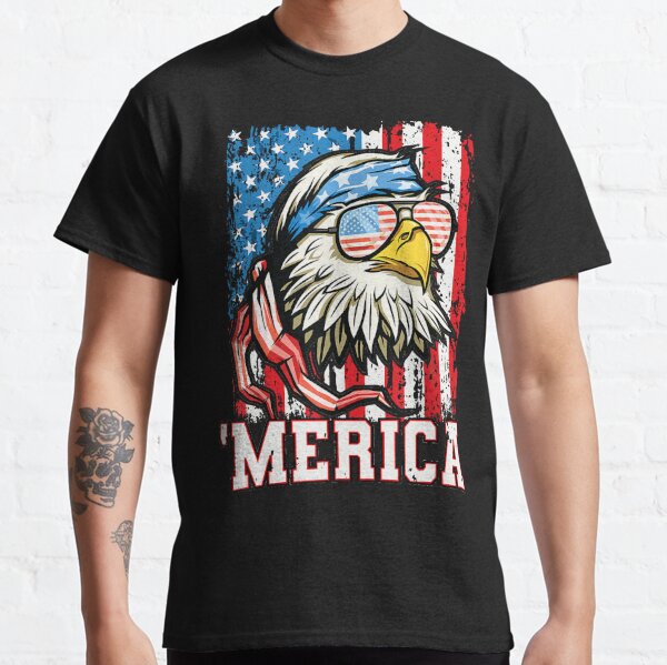 Made In Usa Patriotic American Flag Bald Eagle America Shirt - TeeUni