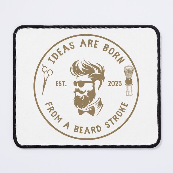 Item preview, Vintage Barber Beard Joke Funny Quote - Ideas are born from a beard stroke designed and sold by Vintage-TM.