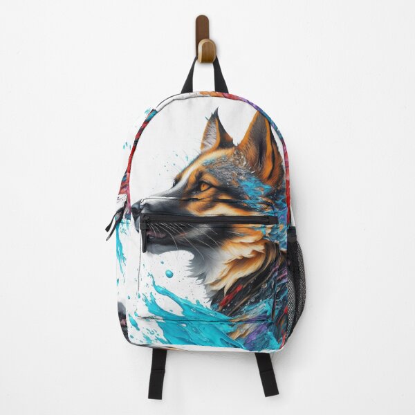 Item preview, Alsatian With Paint Splashes Art Inspired By Dog Breeds designed and sold by CDC40.